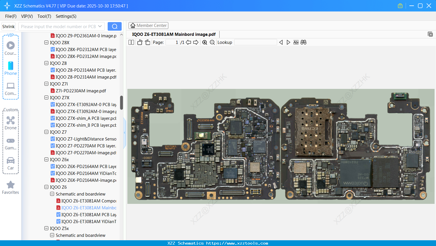 VIVO IQOO Z6-ET3081AM Mainbord Image